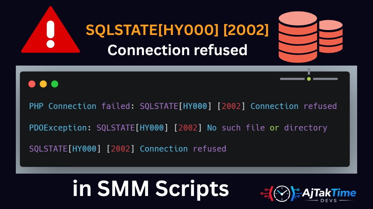 How to Fix SQLSTATE[HY000] [2002] Connection Refused in SMM Scripts