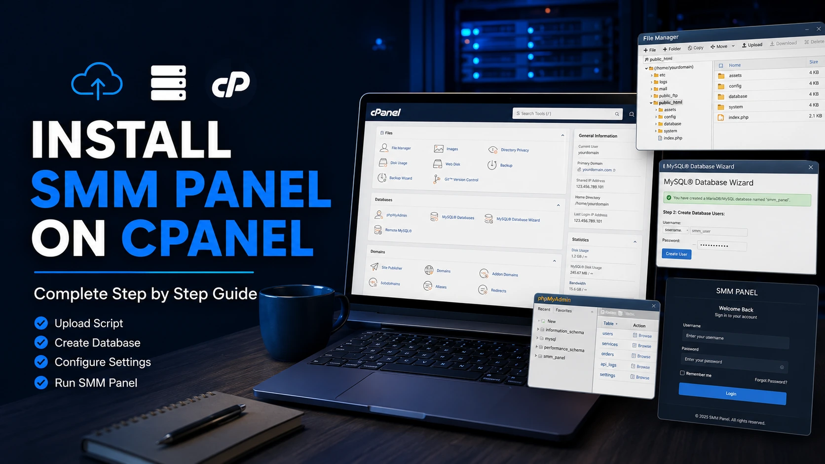 How to install SMM panel script in cPanel hosting step by step