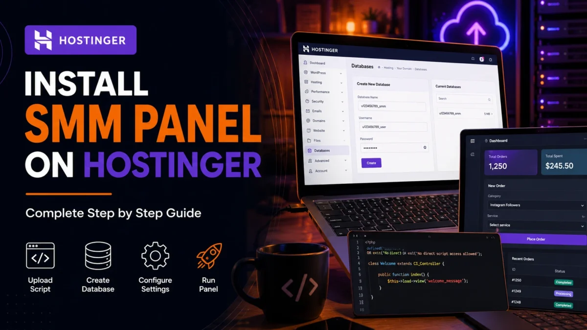 Install SMM panel script on Hostinger hosting step by step guide