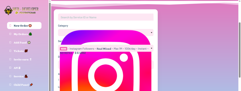 Broken category icon overflow overlapping text in SMM panel
