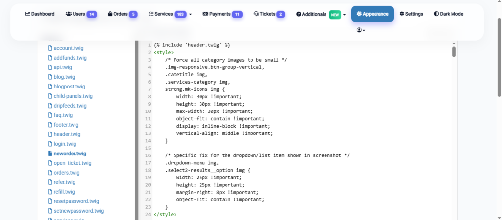 Pasting the CSS fix for neworder categories icons overflow into the SMM panel theme editor
