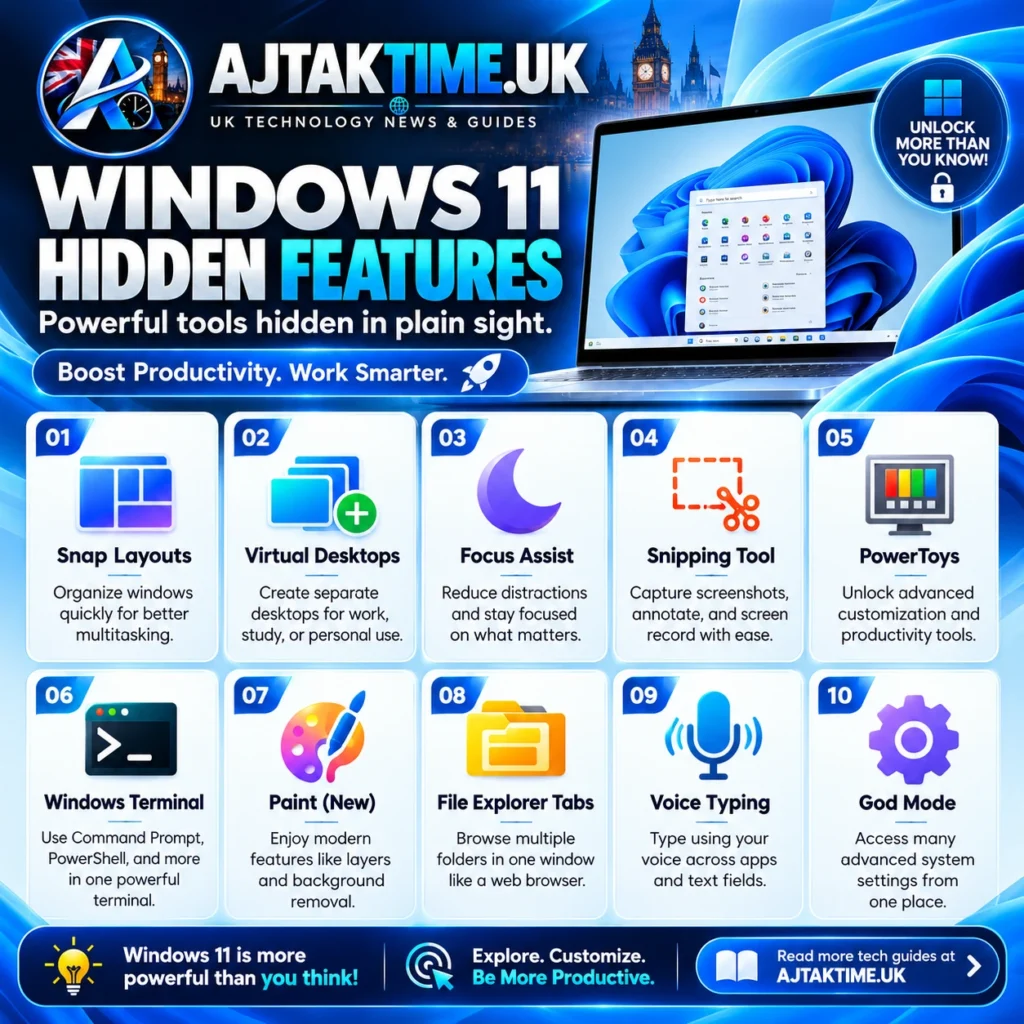 Windows 11 Features Every PC User Should Know 2 Useful Windows 11 features and productivity tools on a PC