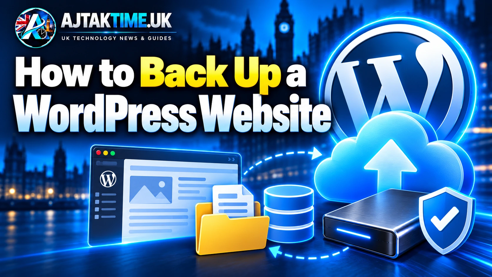 WordPress website backup files and database protection