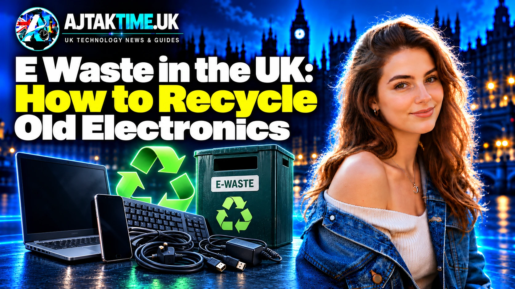 Old phones, laptops and electronic gadgets prepared for recycling in the UK