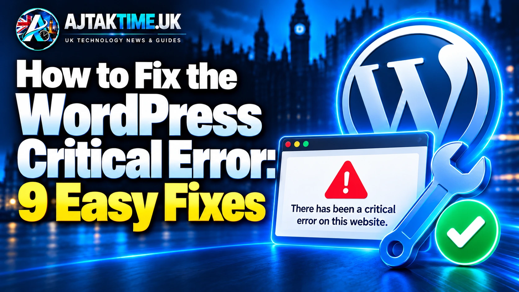 Troubleshooting a critical error on a WordPress website
