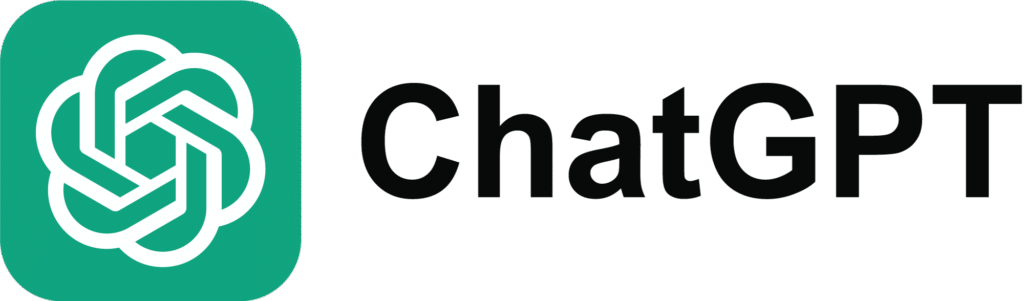 Prompt ChatGPT directly to create a logo mark and request an isolated subject with a transparent background.