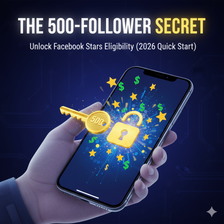 Unlocking the 500-follower secret for Facebook Stars eligibility and quick monetization in 2026.