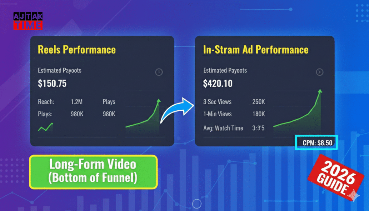 Analyzing Facebook video watch time and Reels payouts in Meta Business Suite