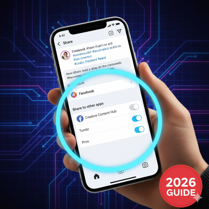 Setting up cross-posting Instagram to Facebook for maximum Facebook Content Monetization reach.
