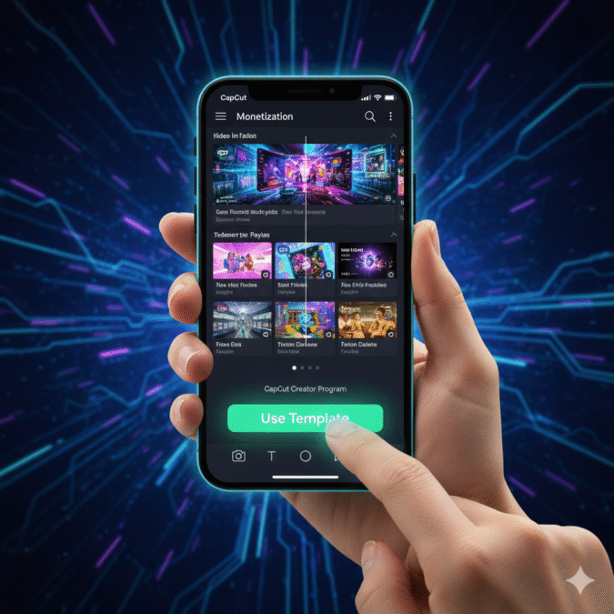 User applying a CapCut template for video editing to boost CapCut Creator Program earnings