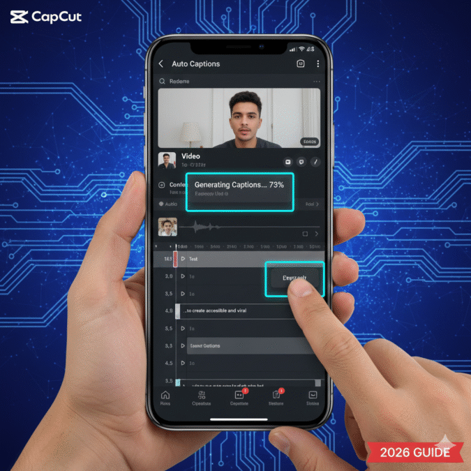 Using CapCut AI features like Auto Captions to create accessible and viral templates